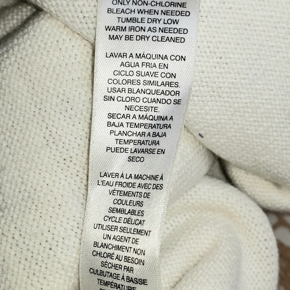 Chico's Christina Lace Front Pullover Cream & Tan - Picture 6 of 8